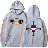 Ace Marineford Hoodie Grau