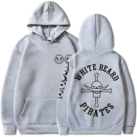 Ace Whitebeard Hoodie Grau