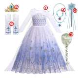 Elsa Kostüm Kinder Kleid Komplettset