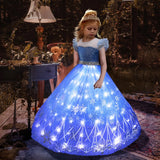Elsa Kostüm Kinder LED Karneval