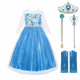 Elsa Kostüm Mädchen Kleid Accessoires