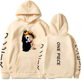HK Ruffy Flag Hoodie Beige