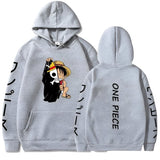 HK Ruffy Flag Hoodie Grau