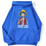 I Want You Hoodie Blau
