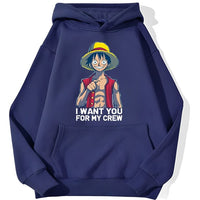I Want You Hoodie Marineblau