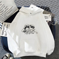 Kids Ruffy und Law Hoodie Weiß