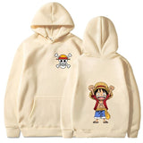 Luffy Hoodie Beige