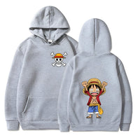 Luffy Hoodie Grau