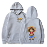 Luffy Hoodie Grau