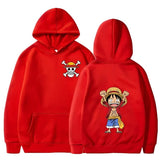 Luffy Hoodie Rot