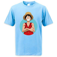 Luffy Shirt Hellblau