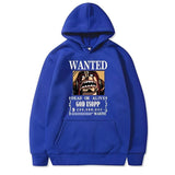Lysop Wanted Hoodie Blau