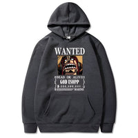 Lysop Wanted Hoodie Dunkelgrau