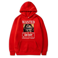 Lysop Wanted Hoodie Rot
