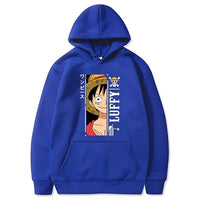 Monkey D. Luffy Hoodie Blau