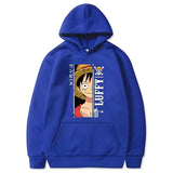 Monkey D. Luffy Hoodie Blau