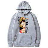 Monkey D. Luffy Hoodie Grau