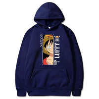 Monkey D. Luffy Hoodie Marineblau