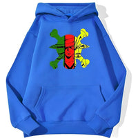 Monster Trio Hoodie Blau