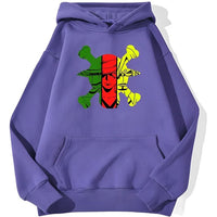 Monster Trio Hoodie Lila