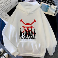 One Piece Hoodie Herren Weiß