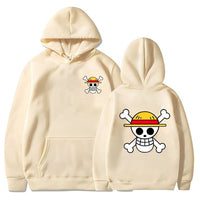 One Piece Kapuzenpullover Beige