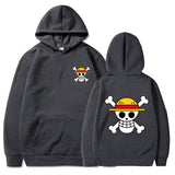 One Piece Kapuzenpullover Dunkelgrau