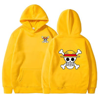 One Piece Kapuzenpullover Gelb