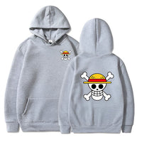 One Piece Kapuzenpullover Grau
