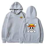 One Piece Kapuzenpullover Grau