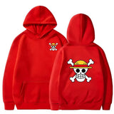 One Piece Kapuzenpullover Rot