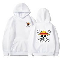 One Piece Kapuzenpullover Weiß