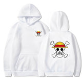 One Piece Kapuzenpullover Weiß
