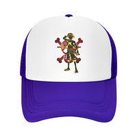 One Piece Ruffy Gold Cap Lila
