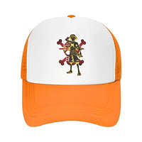 One Piece Ruffy Gold Cap Orange
