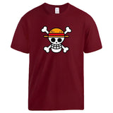 One Piece Shirt Dunkelrot