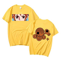 One Piece T Shirt Damen Gelb