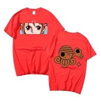One Piece T Shirt Damen Rot