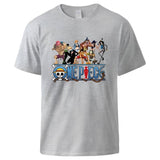 One Piece T Shirt Herren Grau