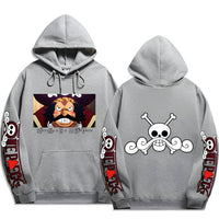 Pirat Roger Hoodie Grau