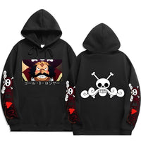 Pirat Roger Hoodie Schwarz