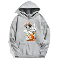 Portgas D. Ace Hoodie Grau