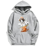 Portgas D. Ace Hoodie Grau