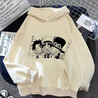 Ruffy Ace Sabo Hoodie Beige