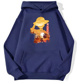 Ruffy Art Hoodie Marineblau