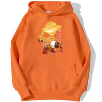 Ruffy Art Hoodie Orange