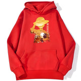 Ruffy Art Hoodie Rot