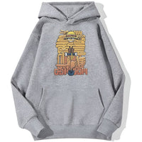 Ruffy Cartoon Hoodie Grau