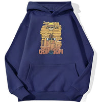 Ruffy Cartoon Hoodie Marineblau