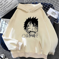 Ruffy Damaged Hoodie Beige